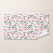 魔法マッシュルーム森林パターンピンクグリーン バスタオルセット (ハンドタオル)