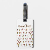 魔法マッシュルーム種水彩画 ラゲッジタグ (裏面縦)