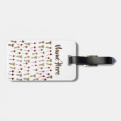 魔法マッシュルーム種水彩画 ラゲッジタグ (裏面横)