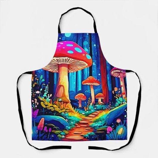 魔法マッシュルーム経路デザイン エプロン (正面)