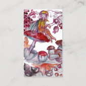 魔法マッシュルーム赤白ファンタジー 名刺 (裏面)