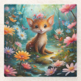 魔法マッシュルーム ガラスコースター