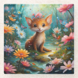 魔法マッシュルーム ガラスコースター