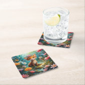 魔法マッシュルーム スクエアペーパーコースター (インサイチュ)