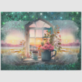 魔法マーシュモーニング – Coffee n Flowers in Window 薄葉紙 (正面)