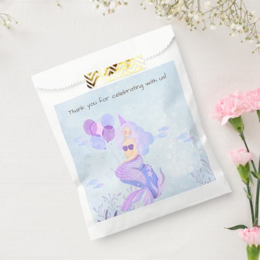 魔法マーメイドテーマバースデーパーティー フェイバーバッグ (封をした状態)