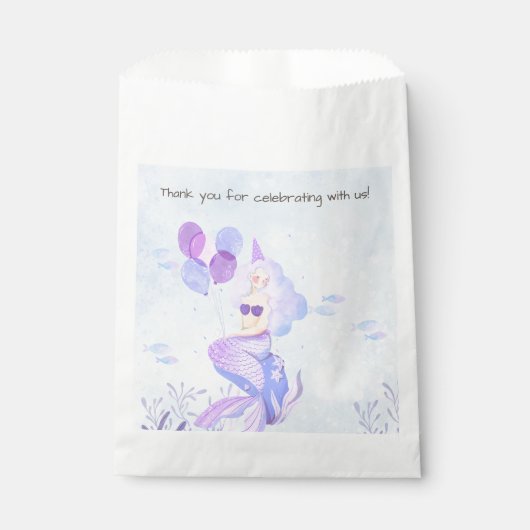 魔法マーメイドテーマバースデーパーティー フェイバーバッグ (正面)