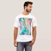 魔法マーリング：メタリック絵を描デザイン。 Tシャツ (正面フル)