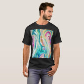 魔法マーリング：メタリック絵を描デザイン。 Tシャツ (正面フル)