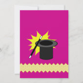 魔法ミー誕生日ピンク 招待状 (裏面)