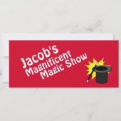 魔法ミー誕生日レッド 招待状 (裏面)