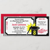 魔法ミー誕生日レッド 招待状 (正面/裏面)