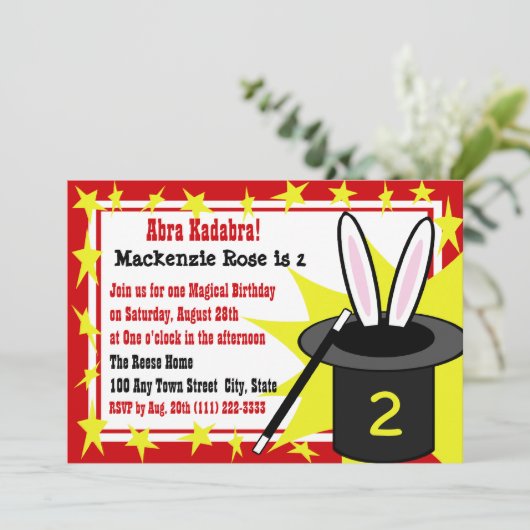 魔法ミー誕生日 招待状 (スタンド正面)