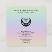 *~*魔法ムーンフェザーズモッボホユニバースレインボー スクエア名刺 (裏面)