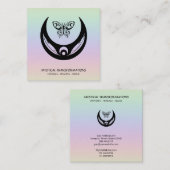 *~*魔法ムーンフェザーズモッボホユニバースレインボー スクエア名刺 (正面/裏面)