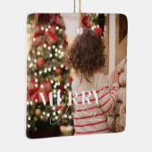 魔法メリークリスマスフォトオーナメント セラミックオーナメント (右)