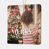 魔法メリークリスマスフォトオーナメント セラミックオーナメント (左)