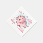 魔法モダンの恐竜の赤ちゃんシャワー スタンダードカクテルナプキン (角)