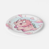 魔法モダンの恐竜の赤ちゃんシャワー ペーパープレート (アングル)