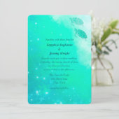 魔法モダンの海ビーチ結婚式招待状 招待状 (スタンド正面)