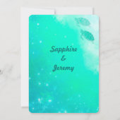 魔法モダンの海ビーチ結婚式招待状 招待状 (裏面)