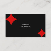 魔法モダンマジシャンカードトランプのポーカーエンターテイメント 名刺 (裏面)