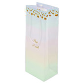 魔法モーメントと金ゴールド紙吹雪 ワインギフトバッグ (正面アングル)