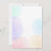 魔法ユニコーンの誕生日の招待状のピンクの金ゴールド 招待状 (裏面)