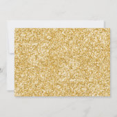 魔法ユニコーンの誕生日の招待状のピンクの金ゴールド 招待状 (裏面)