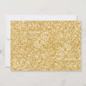 魔法ユニコーンの誕生日の招待状のピンクの金ゴールド 招待状 (裏面)