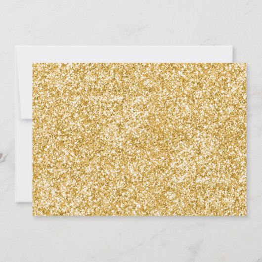 魔法ユニコーンの誕生日の招待状のピンクの金ゴールド 招待状 (裏面)