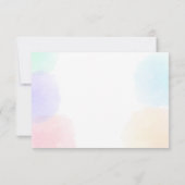 魔法ユニコーンの顔のサンキューカードのピンクおよび金ゴールド サンキューカード (裏面)