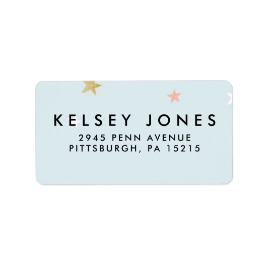 魔法ユニコーングリッタースター住所 シール (正面)