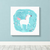 魔法ユニコーンスクワッド キャンバスプリント (インサイチュ (ウッドフロア))