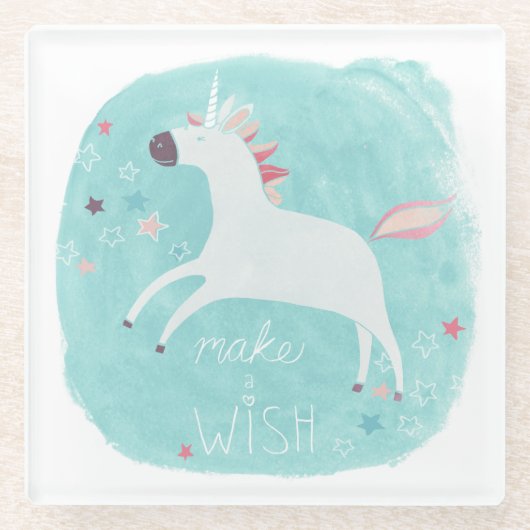 魔法ユニコーンスクワッド – 願いを叶える ガラスコースター (正面)