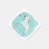 魔法ユニコーンスクワッド – 願いを叶える スタンダードカクテルナプキン (角)