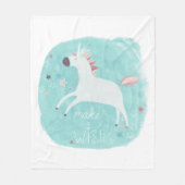 魔法ユニコーンスクワッド – 願いを叶える フリースブランケット (正面)