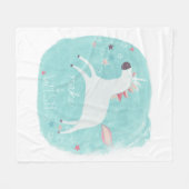 魔法ユニコーンスクワッド – 願いを叶える フリースブランケット (正面(横))