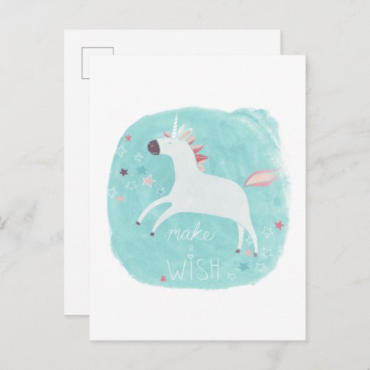 魔法ユニコーンスクワッド – 願いを叶える ポストカード (正面/裏面)