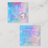 魔法ユニコーン感謝していユー スクエア名刺 (正面/裏面)