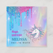 魔法ユニコーン感謝していユー スクエア名刺 (正面)