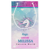 魔法ユニコーン抱き枕。 スモールペーパーバッグ (裏面)