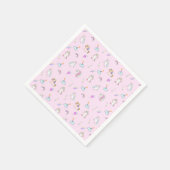 魔法ユニコーン虹のグラデーション第1誕生日パーティー スタンダードカクテルナプキン (角)