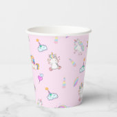魔法ユニコーン虹のグラデーション第1誕生日パーティー 紙コップ (裏面)
