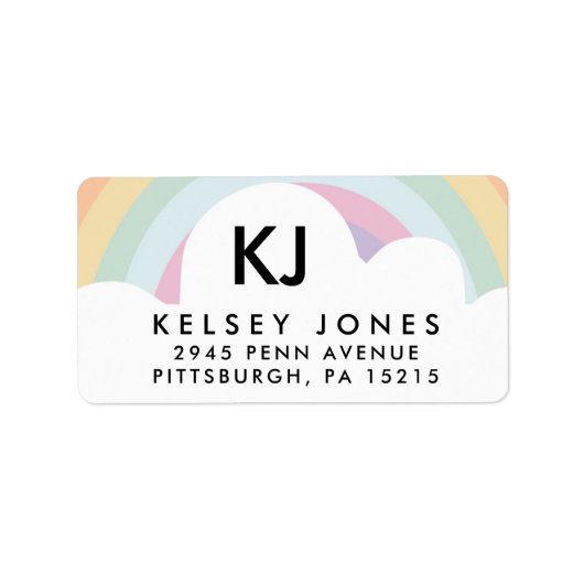 魔法ユニコーン虹雲ラベル ラベル (正面)