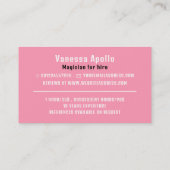 魔法ラビット、マジシャン 名刺 (裏面)