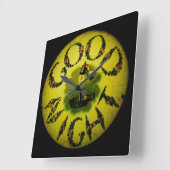 魔法ランタンスライドグッドナイトヴィンテージ スクエア壁時計 (傾斜)