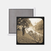 魔法ランタンスライドスイスアルプスホルンブロア マグネット (正面/裏面)