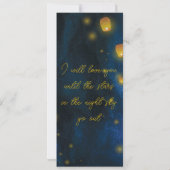 魔法ランタン結婚のメニュー 招待状 (裏面)