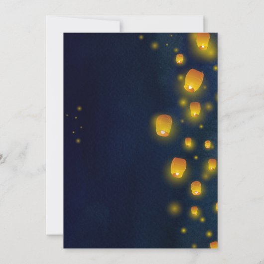 魔法ランタン結婚式の日付を保存 セーブザデート (裏面)